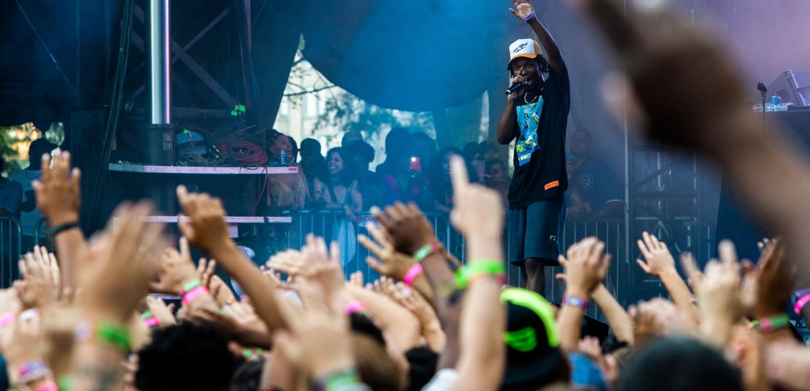 Chicago, Illinois / United States - Thursday, August 1st, 2019. Chicago native rapper Saba performs at Lollapalooza in Grant Park, Chicago. Photo via Shutterstock.