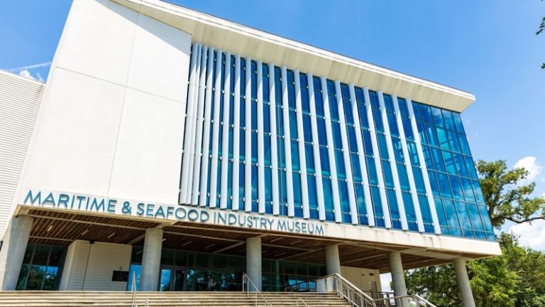 Biloxi, MS - June,18, 2022: Maritime Seafood Industry Museum. Photo via Shutterstock.