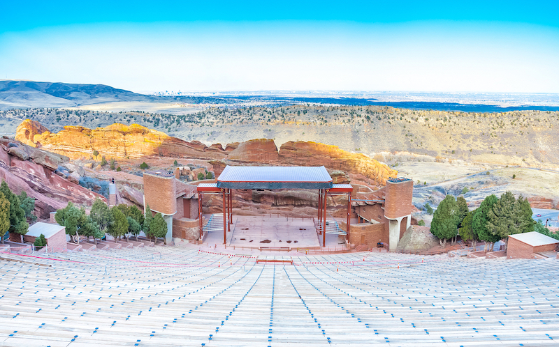 Historic Red Rocks Amphitheater near Denver. Photo by Shutterstock.