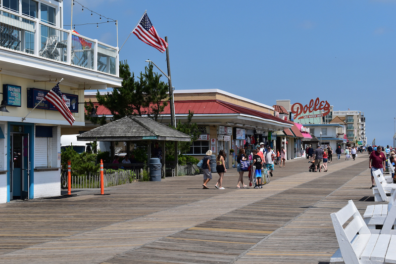 Delaware’s Rehoboth Beach along the boardwalk. Photo by Shutterstock.