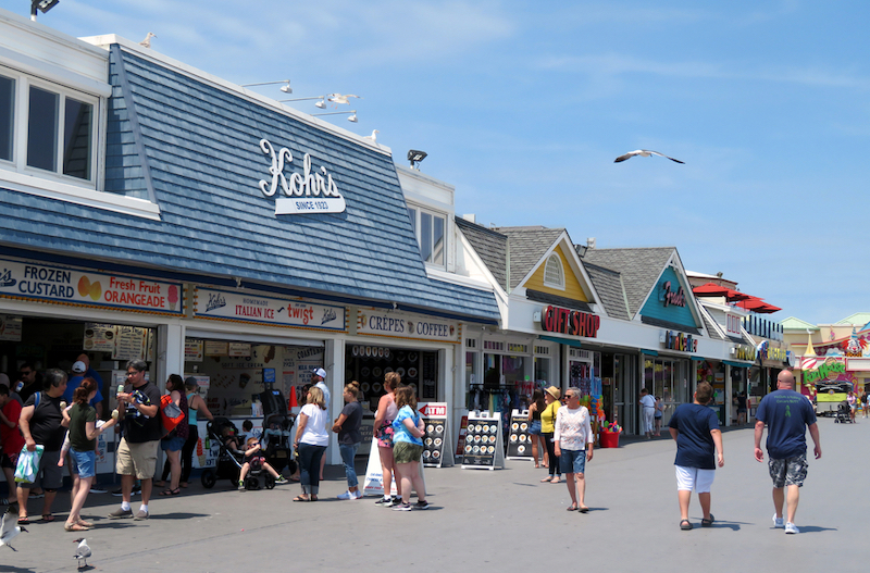 Point Pleasant - June 10, 2021: People enjoy a warm spring day on the Jersey shore boardwalk. Photo by Shutterstock.