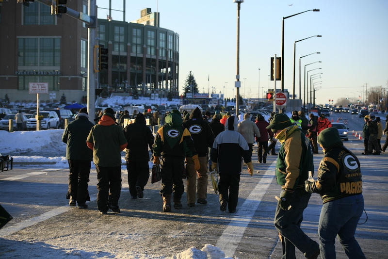 Fans on way to game. Photo by Shutterstock.