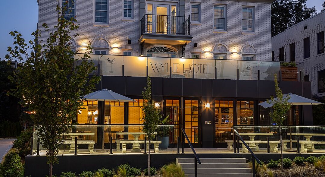 Exterior of the Wylie Hotel in Atlanta