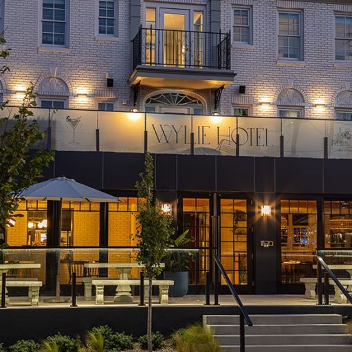 Exterior of the Wylie Hotel in Atlanta