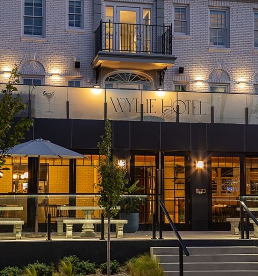 Exterior of the Wylie Hotel in Atlanta