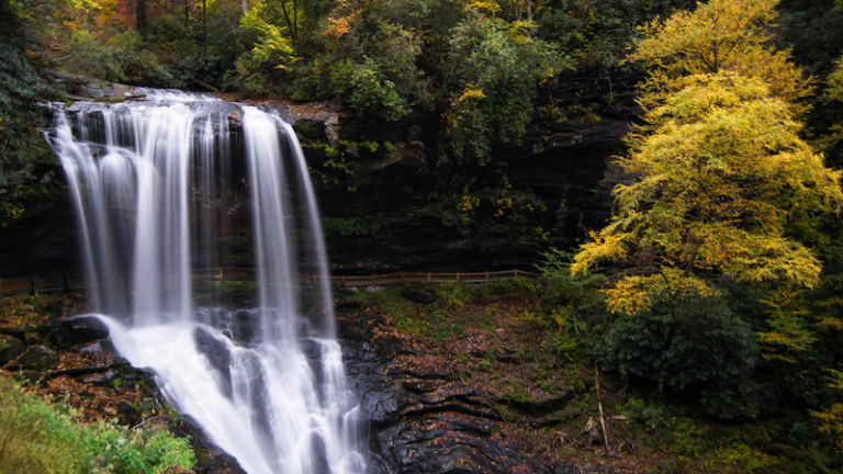 Dry Falls near Highlands, North Carolina. Photo by Shutterstock.