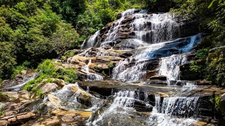 Glen Falls Trail in Highlands, North Carolina