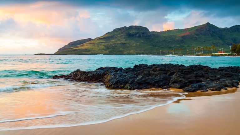 Sunrise on Kalapaki Beach. Photo by Shutterstock.