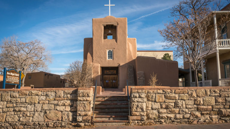 San Miguel Chapel in Santa Fe, New Mexico. Photo by Shutterstock.