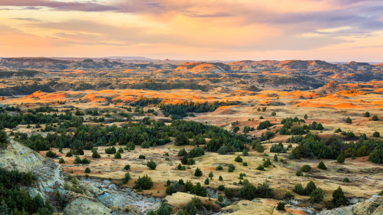 Theodore Roosevelt National Park in Medora, N.D. Photo by Shutterstock.