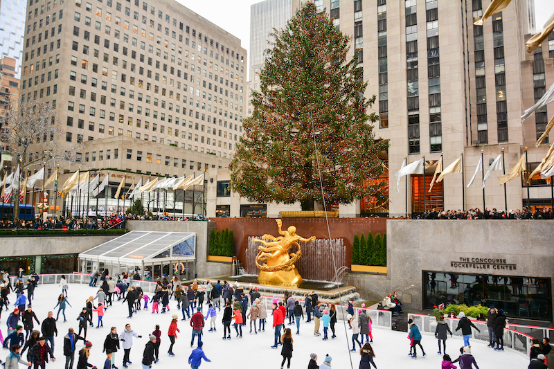Holiday Guide to New York City - The Rockefeller Center Christmas Tree and Skating Rink 