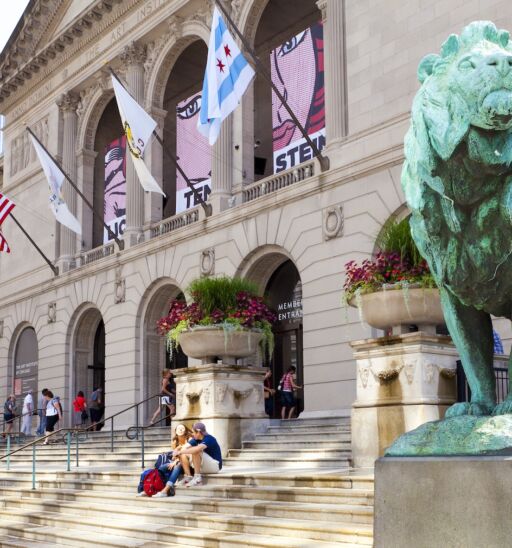 The Art Institute of Chicago has one of the world's most notable collections of Impressionist and Post-Impressionist art, on July 21, 2012 in Chicago, Illinois, USA. Photo via Shutterstock.