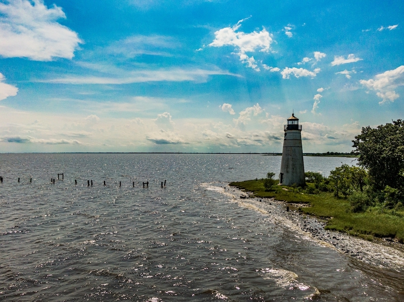 Tchefuncte River Lighthouse, Madisonville, Louisiana.