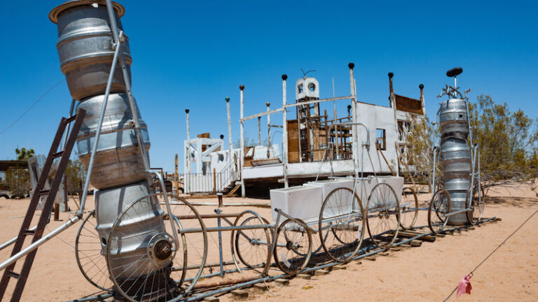 Noah Purifoy Outdoor Desert Art Museum of Assemblage Sculpture. Photo via Shutterstock.