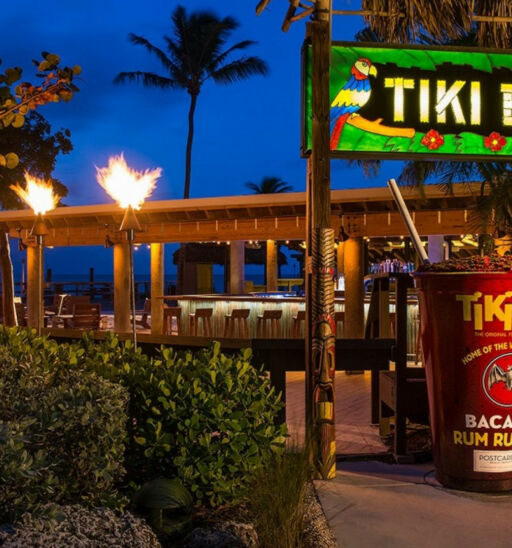 Tiki Bar, the birthplace of the world famous rum runner.