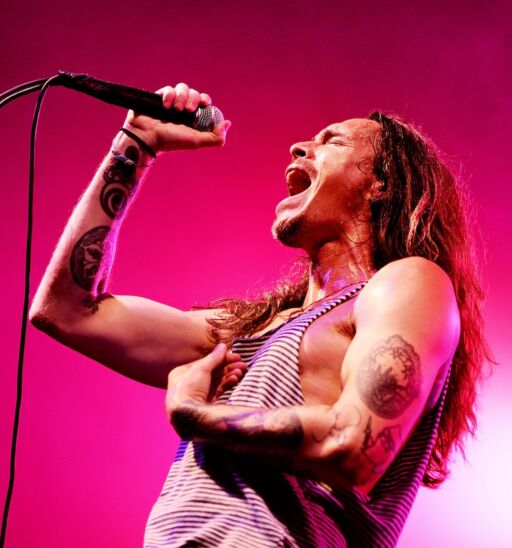 Incubus (heavy metal rock band) perform in concert at Razzmatazz stage on August 26, 2018 in Barcelona, Spain.