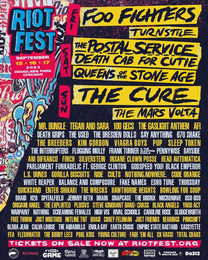 Riot Fest 2023 poster