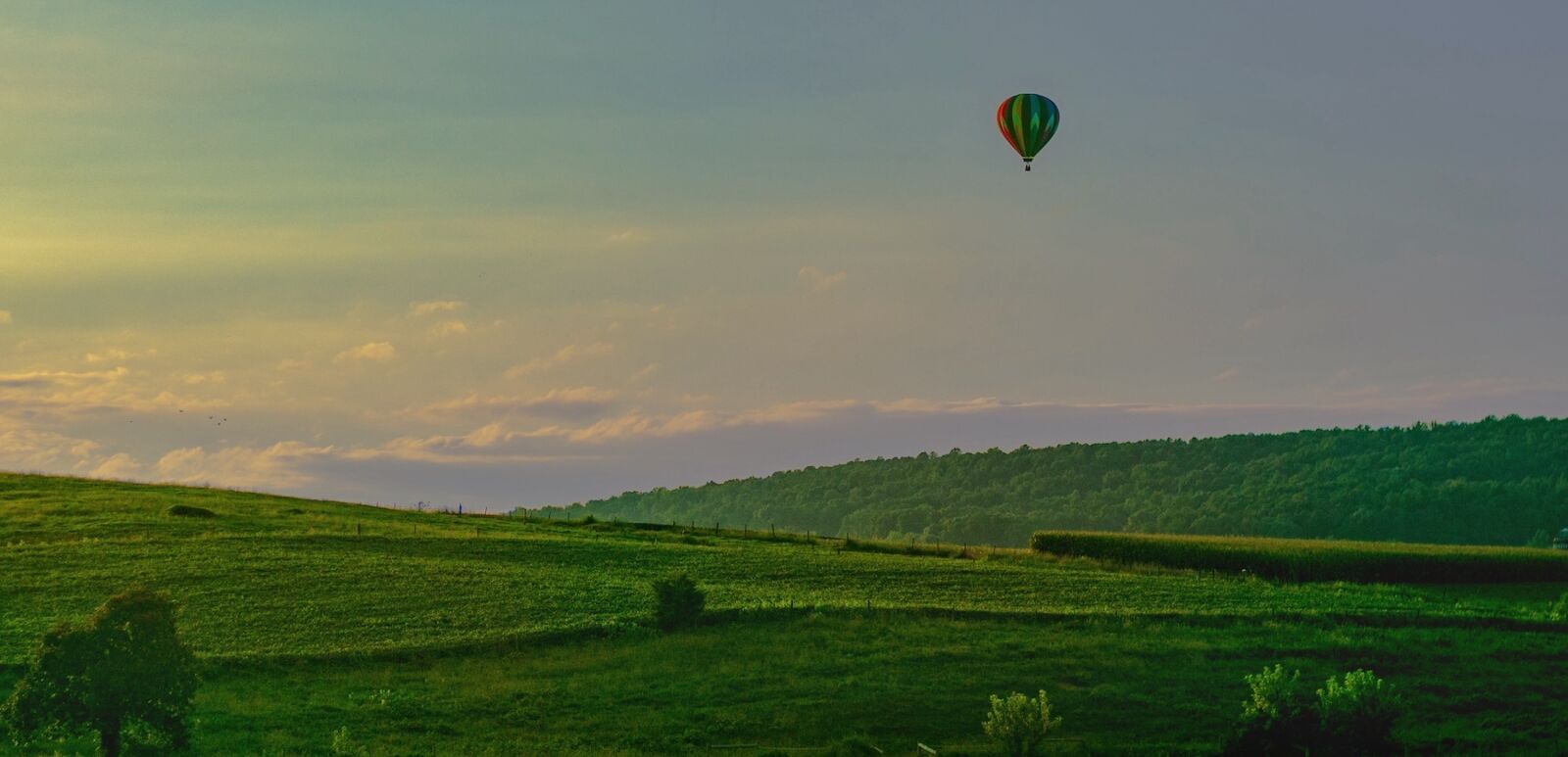 Balloon ride over Lancaster, PA