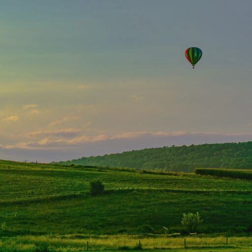 Balloon ride over Lancaster, PA