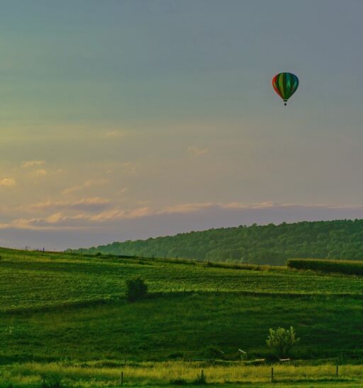 Balloon ride over Lancaster, PA