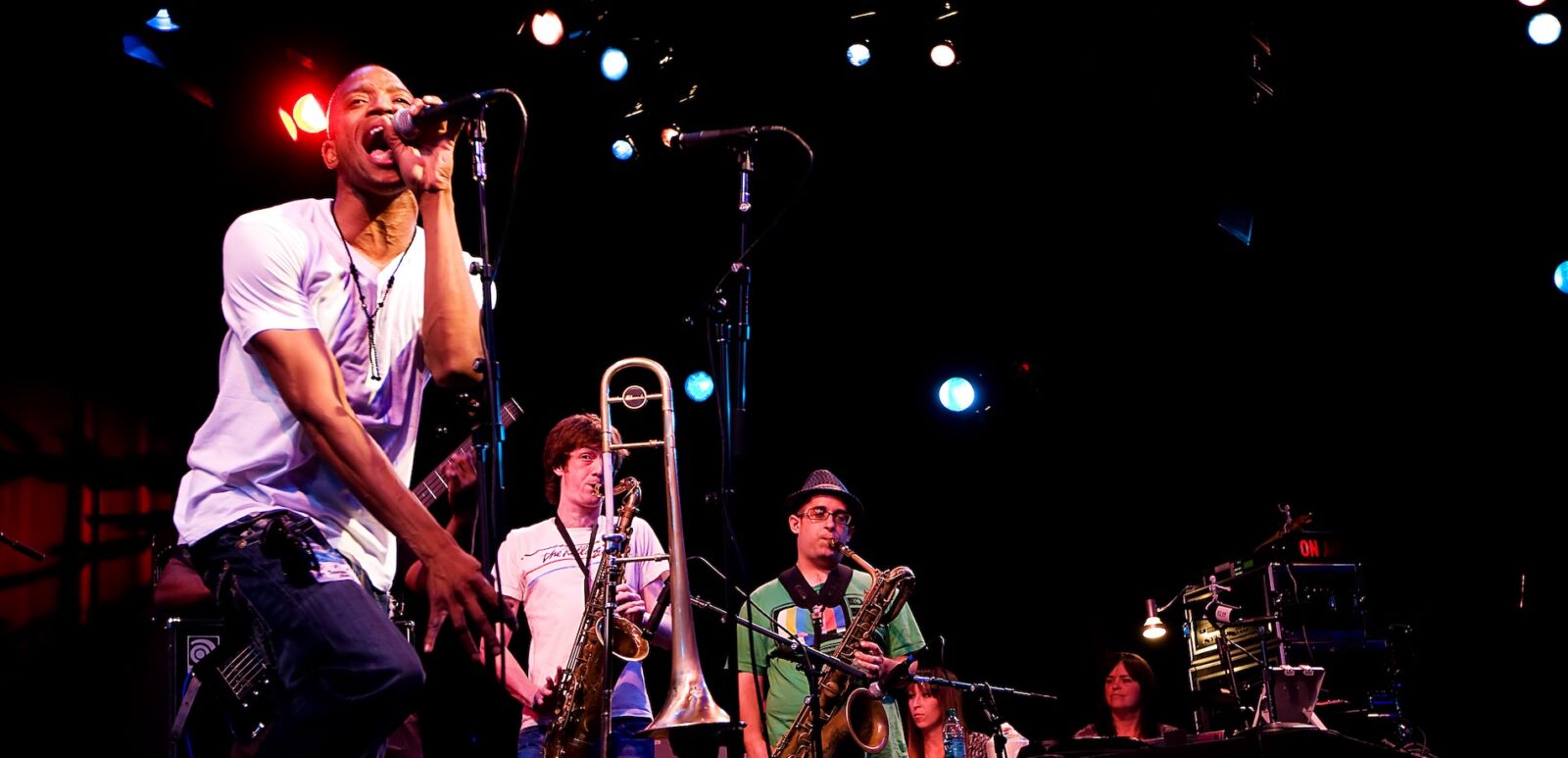 Troy Andrews of Trombone Shorty & Orleans Avenue performs on stage during the Bumbershoot Music festival in Seattle, Washington on September 3, 2011.