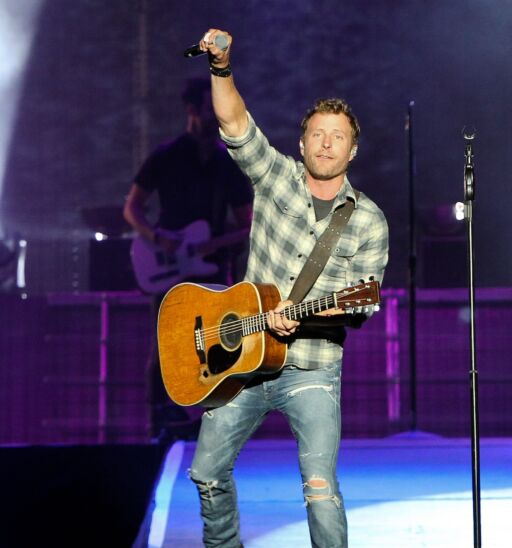Country musician Dierks Bentley performs onstage. Photo via Shutterstock.