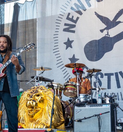 ewport, Rhode Island, USA - July 28,2019: Stephen Marley performs at The Newport Folk Festival in Rhode Island.