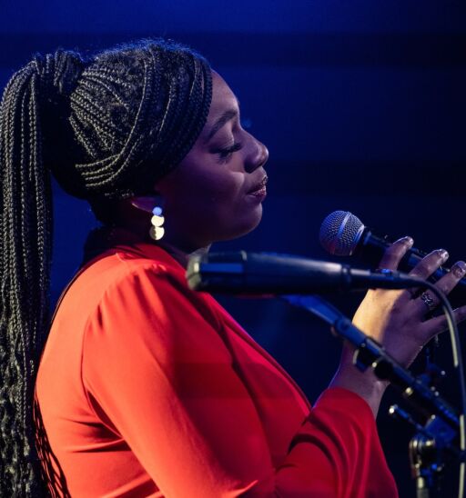 Samara Joy performs in New York on January 16, 2023. Joy is on the bill for Newport Jazz Festival. Photo via Shutterstock.