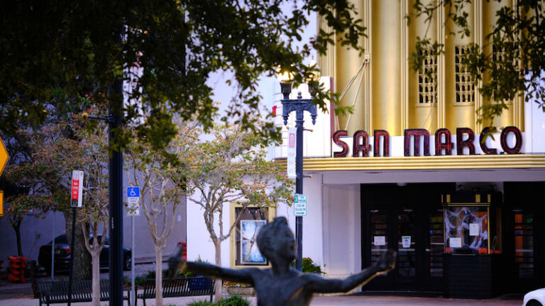 Jacksonville, Florida. October 3rd 2020. The San Marco Theatre in the San Marco Neighborhood of Jacksonville. Photo via Shutterstock.