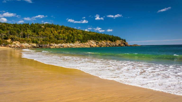 America's Underrated Beaches: Sand Beach, at Acadia National Park, Maine. Photo via Shutterstock.