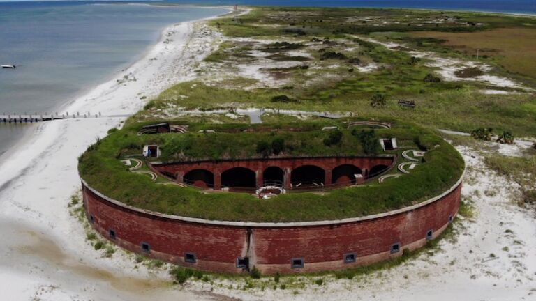 America's Underrated Beaches: Ship Island, Miss. Photo of Ship Island Fort Massachusetts via Shutterstock.