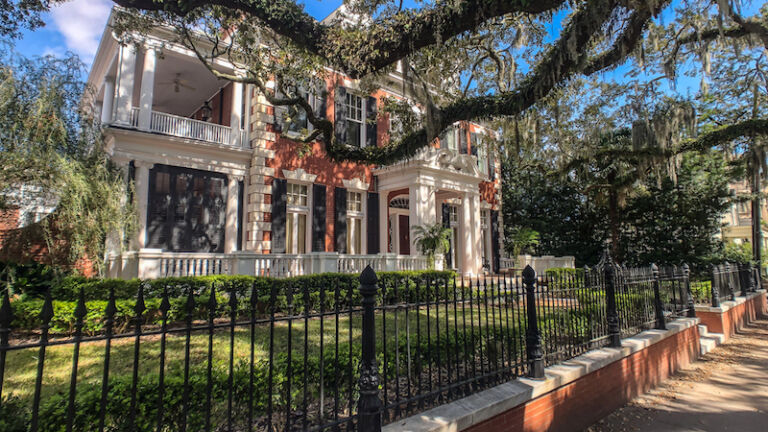 Mansion in Savannah, Georgia. Photo via Shutterstock.