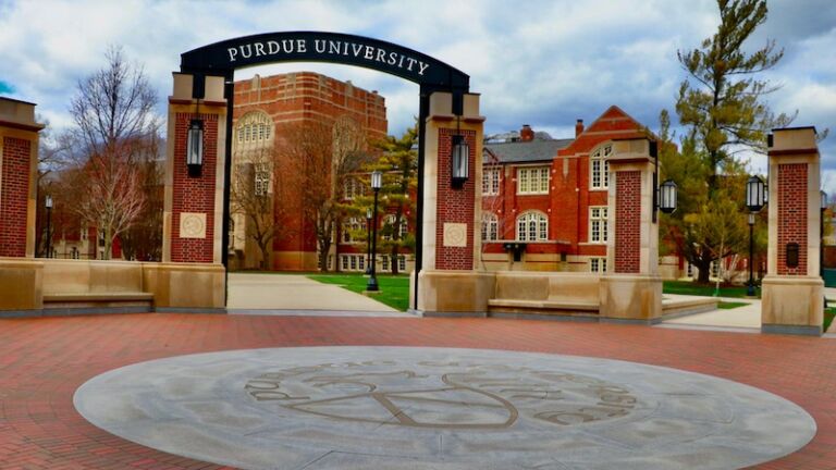 West Lafayette, Indiana. March 30 2020: Purdue University in the time of COVID-19. Photo via Shutterstock.
