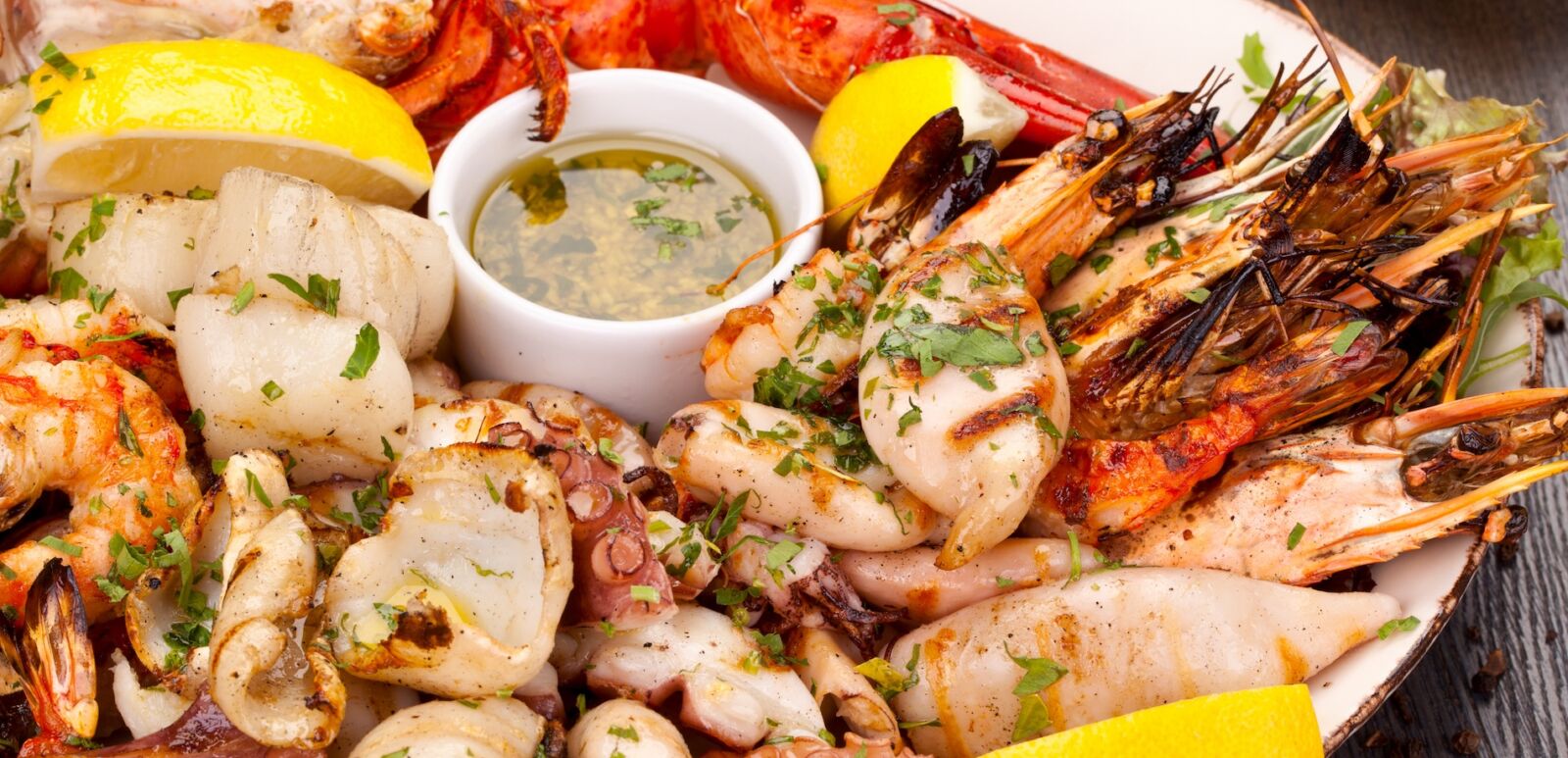 Seafood platter. Photo via Shutterstock.