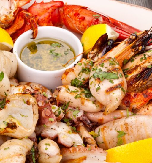 Seafood platter. Photo via Shutterstock.