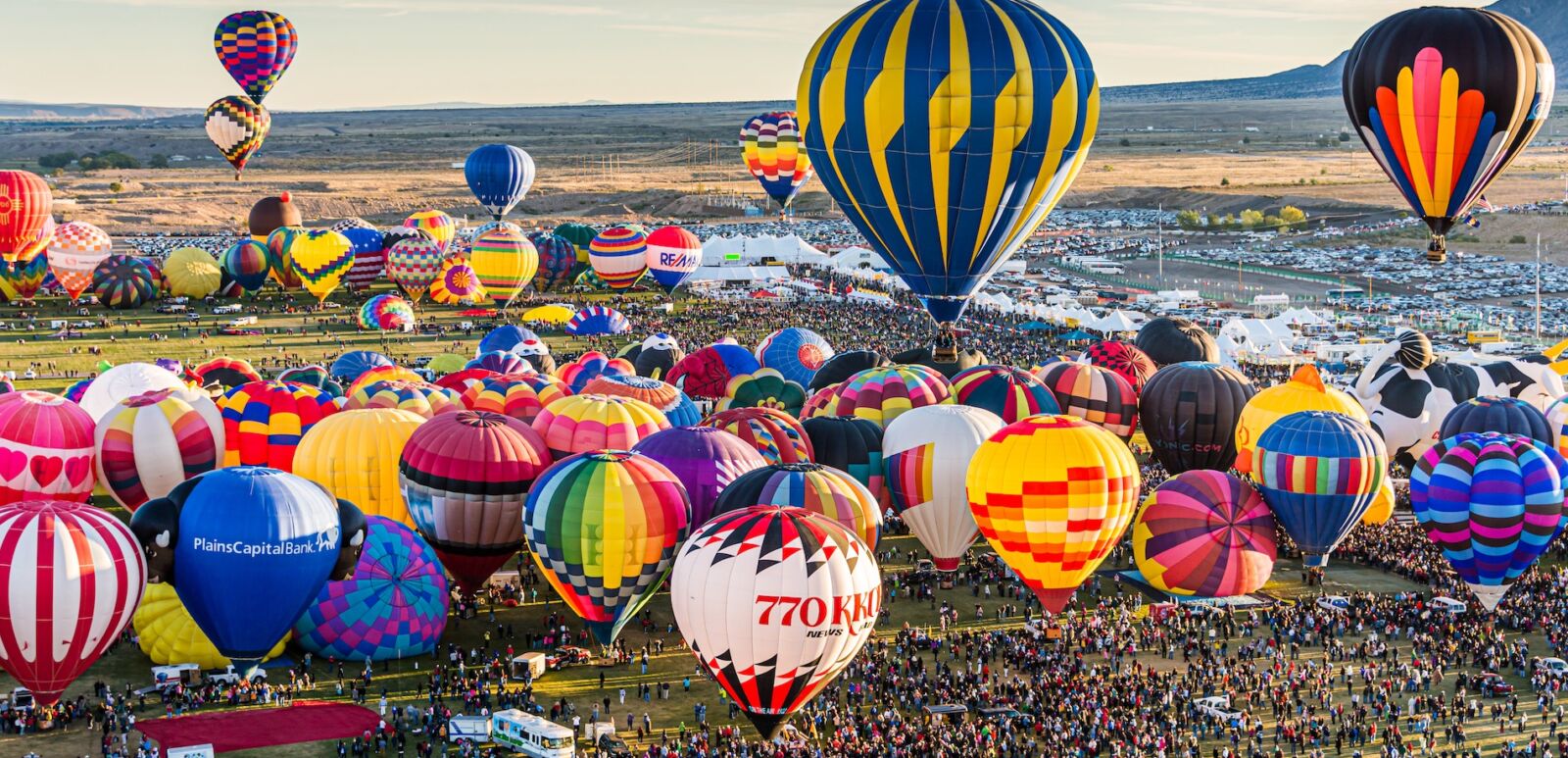 Albuquerque, New Mexico - USA - Oct 13, 2012: Balloon Flight at the Albuquerque International Balloon Fiesta. Photo via Shutterstock.