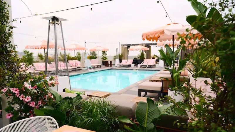 The pool at The Shay in Culver City, California.