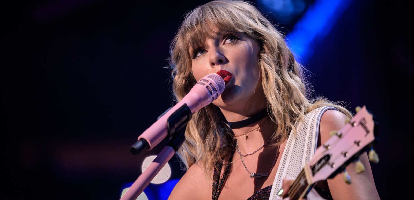 Taylor Swift performs at the 2019 Z100 Jingle Ball at Madison Square Garden. Photo by Shutterstock.