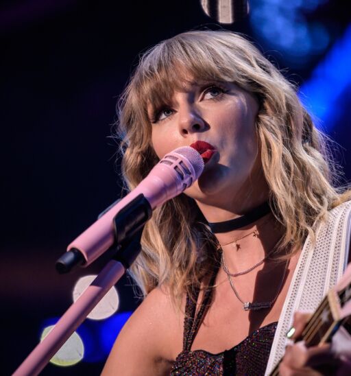 Taylor Swift performs at the 2019 Z100 Jingle Ball at Madison Square Garden. Photo by Shutterstock.