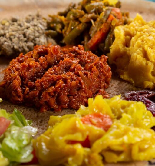 Ethiopian food. Photo via Shutterstock.