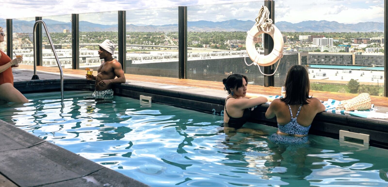 Rooftop pool at The Source in Denver.