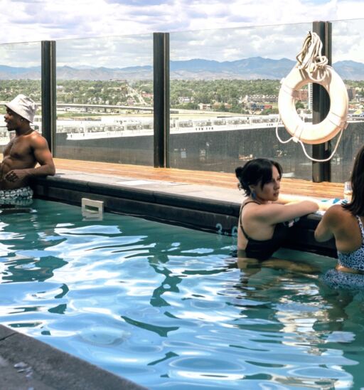 Rooftop pool at The Source in Denver.