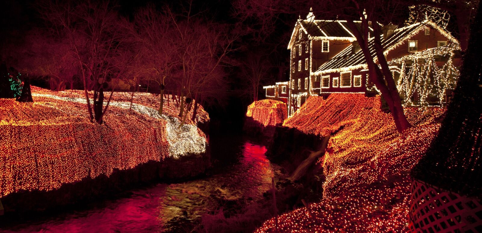 Clifton Mill is adorned with 3.5 million festive Christmas lights.