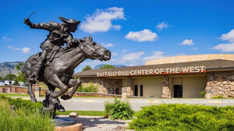 Sunny view of the Buffalo Bill Center of the West.