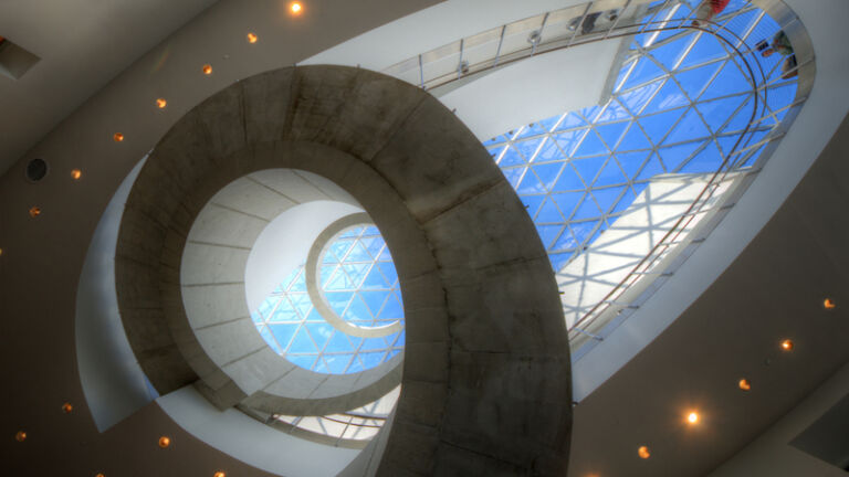 The stairs at the Salvador Dali Museum.