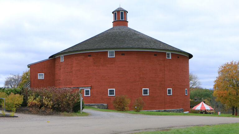 Round barn at Shelburne Museum in Vermont