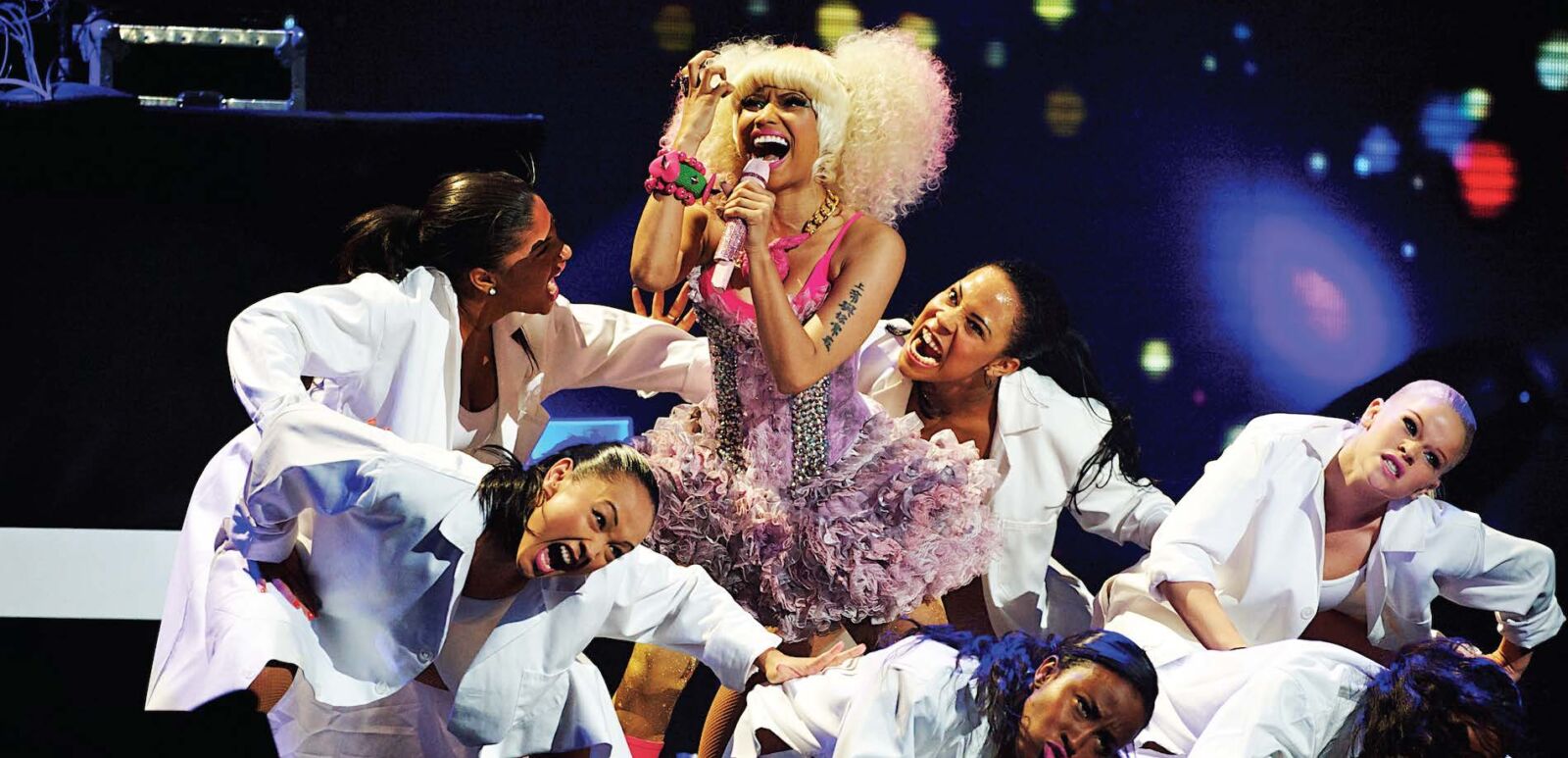 Las Vegas, NV, USA: September 24, 2011 - Nicki Minaj performs at the inaugural iHeartRadio Music Festival at the MGM Grand Garden Arena. Photo via Shutterstock.