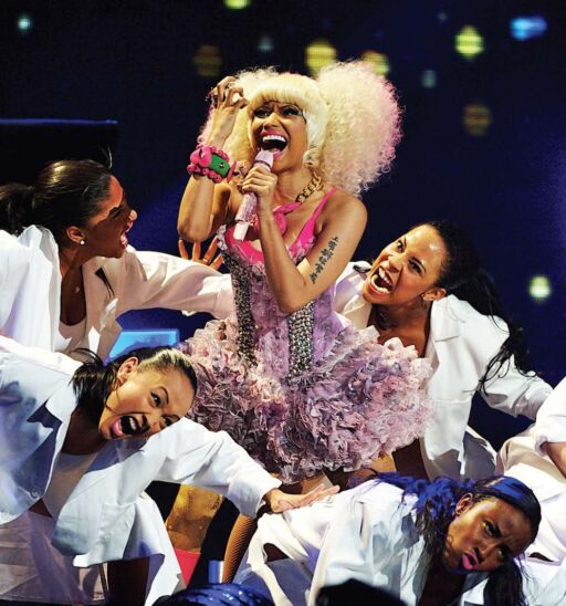 Las Vegas, NV, USA: September 24, 2011 - Nicki Minaj performs at the inaugural iHeartRadio Music Festival at the MGM Grand Garden Arena. Photo via Shutterstock.