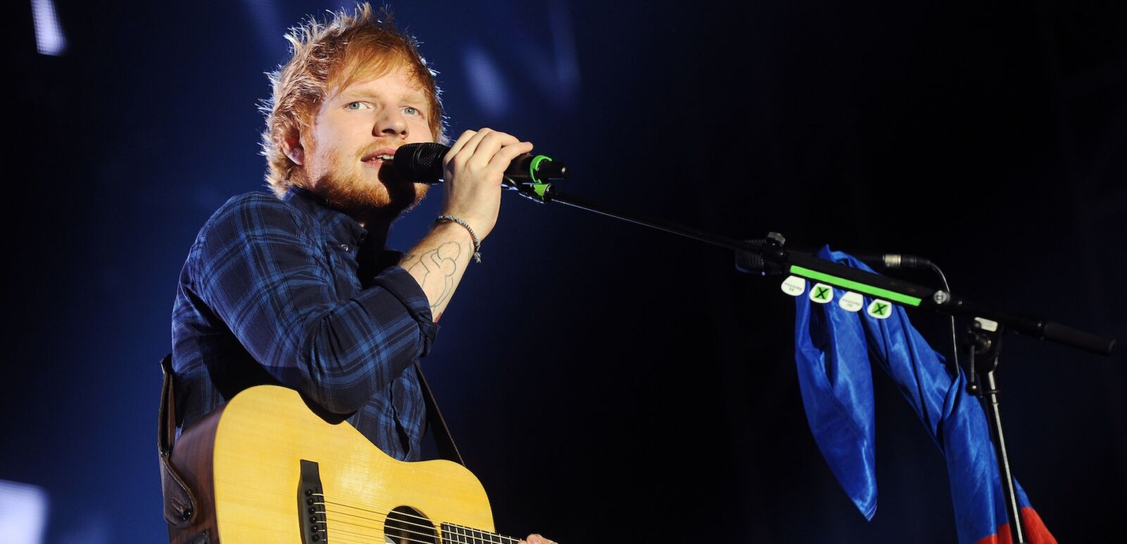 British singer Ed Sheeran performs live