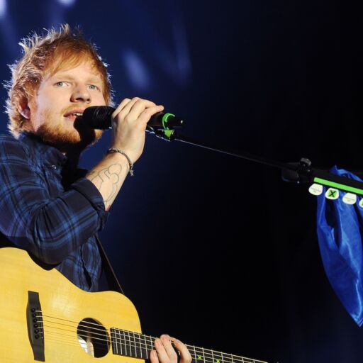 British singer Ed Sheeran performs live